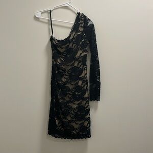 black lace dress